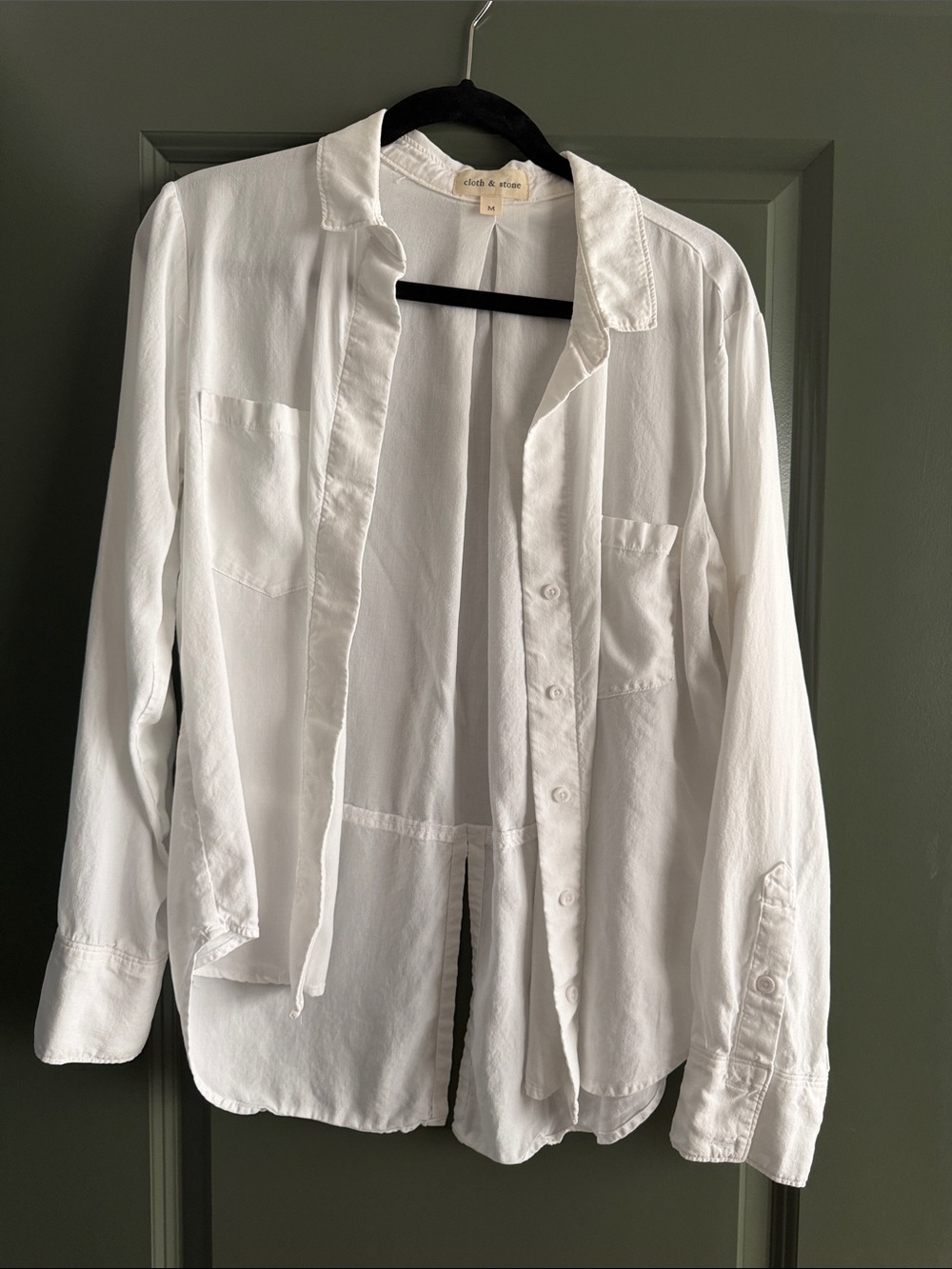 cloth & stone White Button-Down Pocket Shirt
